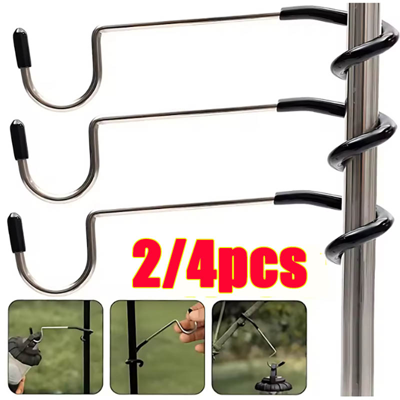 Hunting Camp Outdoor Supplies - Paslanmaz Çelik Işık Standı Tutucu Kanca