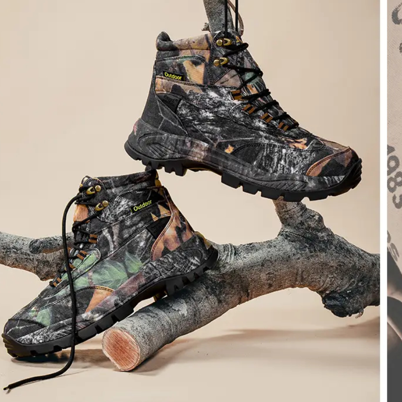 Hunting Outdoor Stores - Erkek Yüksek Top Kamuflaj Avcılık Botları