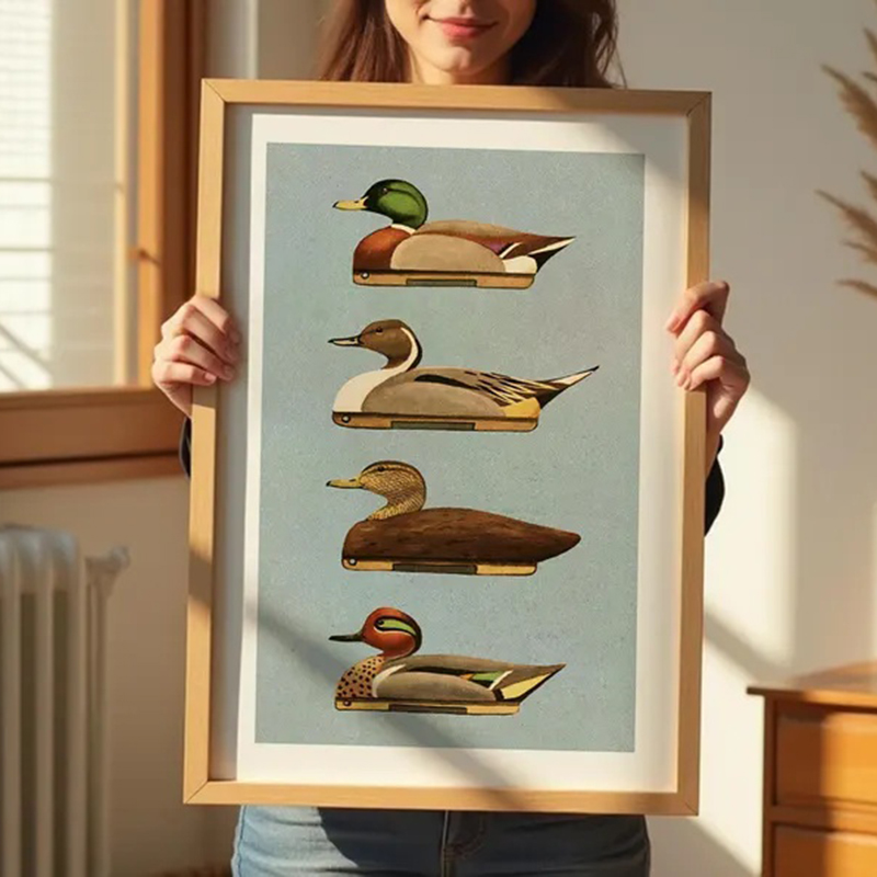 Retro Ördek Baskılar Açık Hava - Outdoor Hunting Paintings incelemesi ve fiyatı