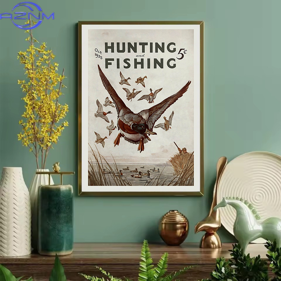 AZNM Retro Yaban Hayatı Açık A - Outdoor Hunting Paintings incelemesi ve fiyatı