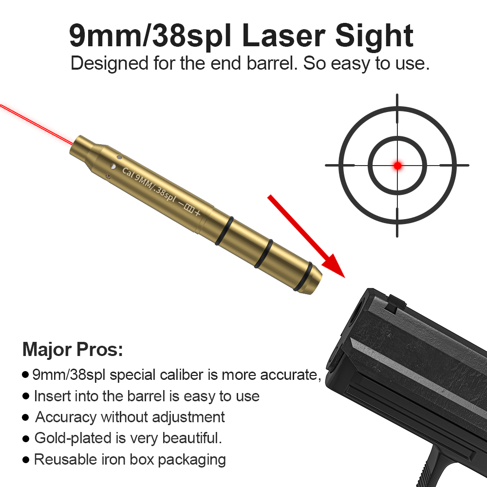 9 MM/38SPL Kırmızı Lazer Bores - Outdoor Hunting Range incelemesi ve fiyatı